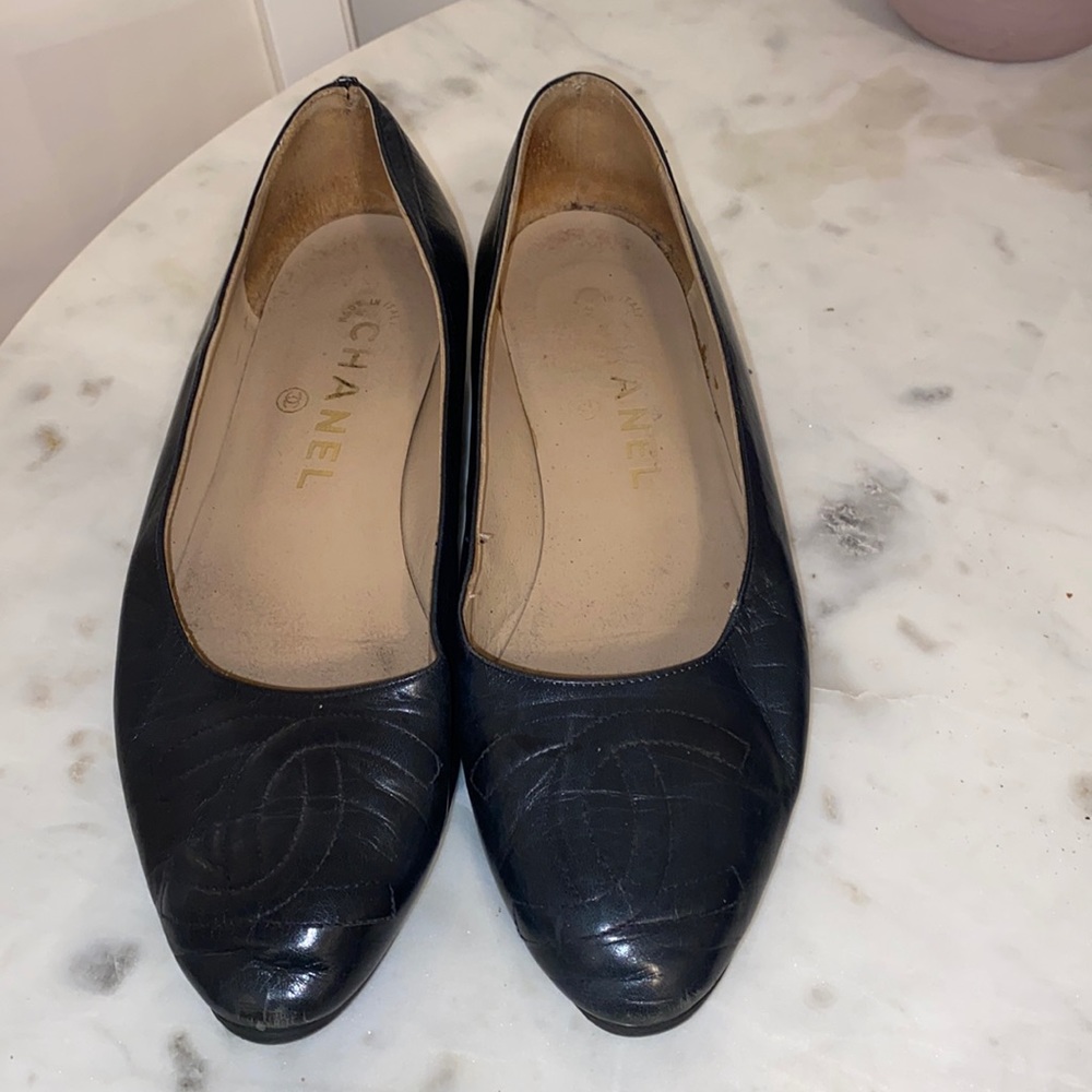Chanel ballet flats.